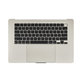 Górna rama klawiatury do MacBook Air 15", A3114 (2024), z klawiaturą US i baterią, Starlight, 661-40268, Genuine Apple
