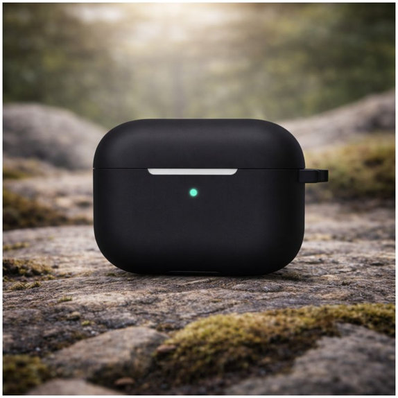 Etui silikonowe do AirPods Pro, Przezroczysty, Czarny, Black