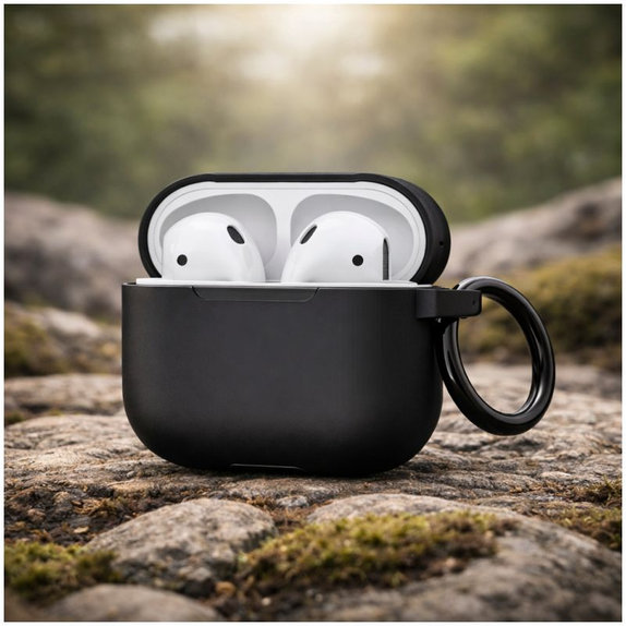Etui silikonowe do AirPods Pro 2, Przezroczysty, Czarny, Black