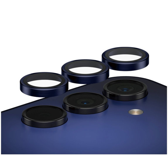 Osłona obiektywu aparatu Hoops do Samsung A15/A15 5G, Niebieskie/Czarne, PanzerGlass