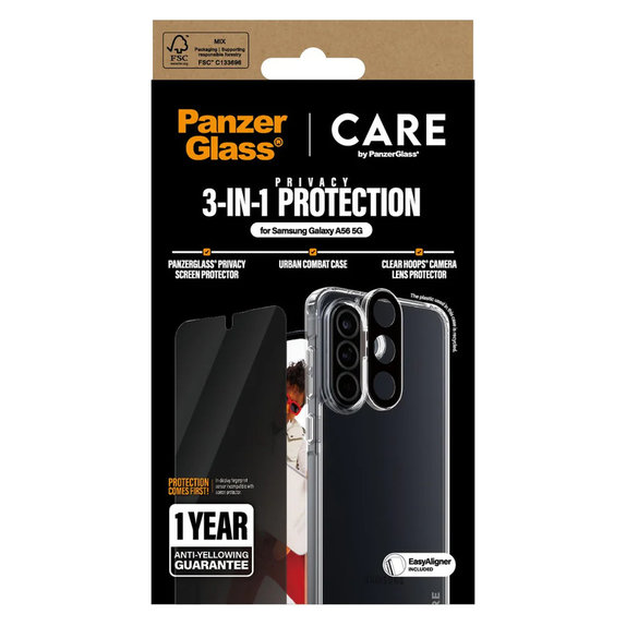 Bundle 3w1 Privacy do Samsung Galaxy A56 5G, PanzerGlass