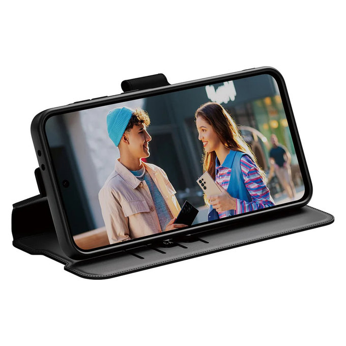 Etui Wallet Kickstand do Samsung Galaxy A56 5G, Czarne, PanzerGlass