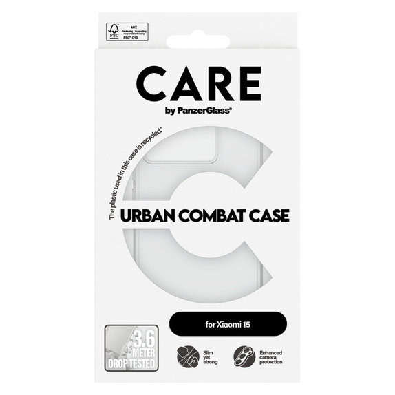 Etui Urban Combat do Xiaomi 15, Przezroczyste, PanzerGlass