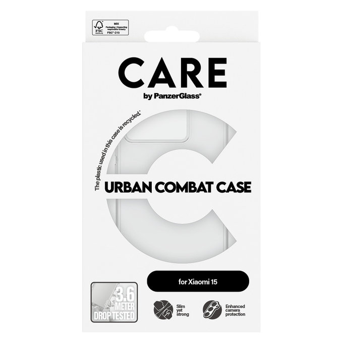 Etui Urban Combat do Xiaomi 15, Przezroczyste, PanzerGlass
