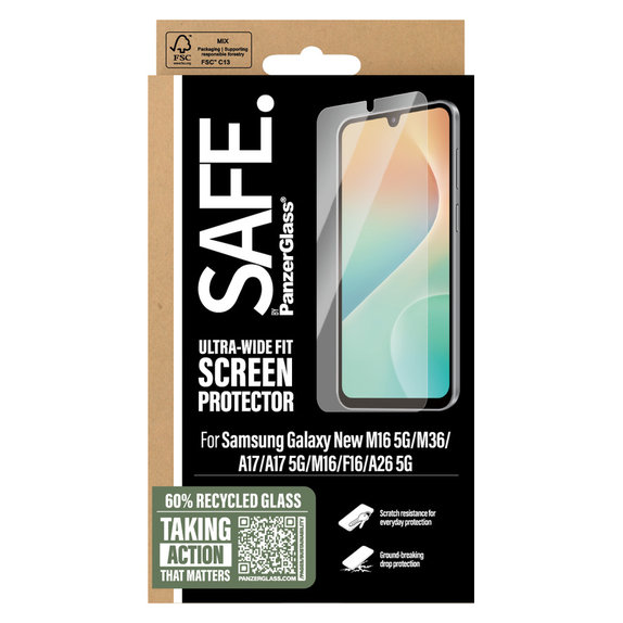 Szkło hartowane UWF do Samsung Galaxy A17/A17 5G, Przezroczyste, SAFE by PanzerGlass