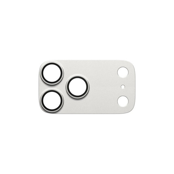 Pierścienie ochronne obiektywu kamery Fender do iPhone 17 Pro Max, Srebrny, PanzerGlass