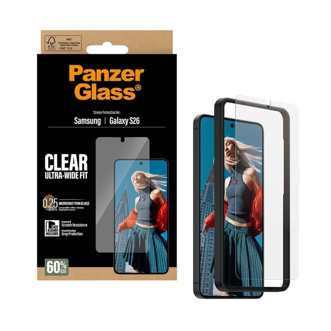 Szkło hartowane UWF z aplikatorem do Samsung Galaxy S26, przezroczyste, clear, PanzerGlass