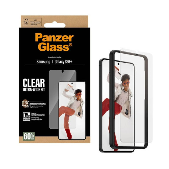 Szkło hartowane UWF z aplikatorem do Samsung Galaxy S26+, przezroczyste, clear, PanzerGlass