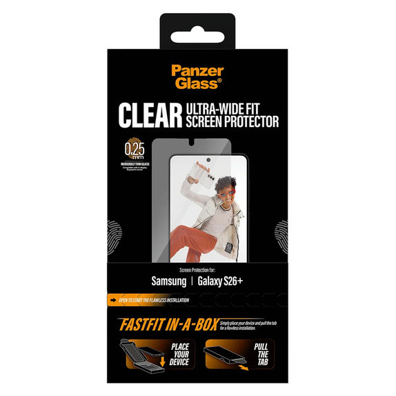 Szkło hartowane UWF z FASTFIT In-A-Box do Samsung Galaxy S26+, Przezroczyste, PanzerGlass