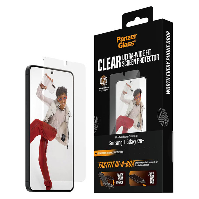 Szkło hartowane UWF z FASTFIT In-A-Box do Samsung Galaxy S26+, Przezroczyste, PanzerGlass