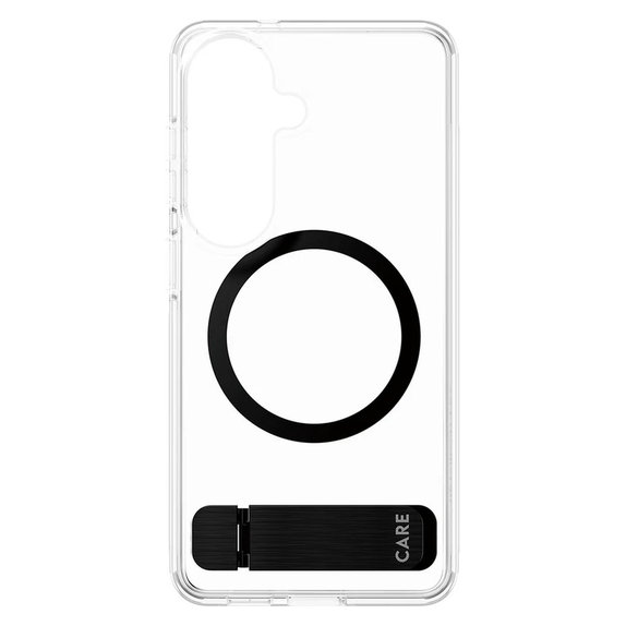 Etui Kickstand z czarnym QI do Samsung Galaxy S26, Przezroczyste, PanzerGlass