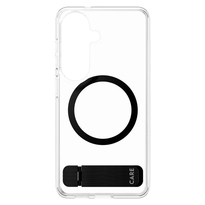 Etui Kickstand z czarnym QI do Samsung Galaxy S26, Przezroczyste, PanzerGlass