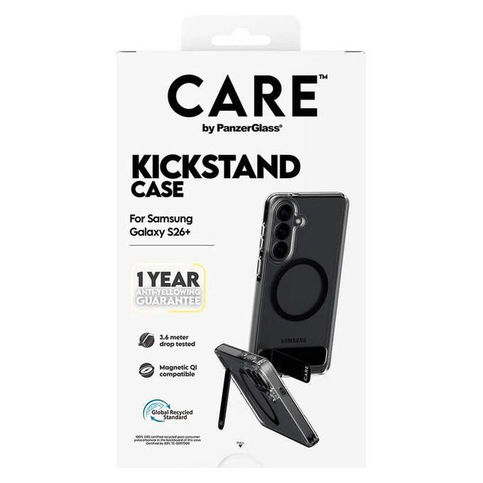 Etui Kickstand z czarnym QI do Samsung Galaxy S26+, Czarne, PanzerGlass