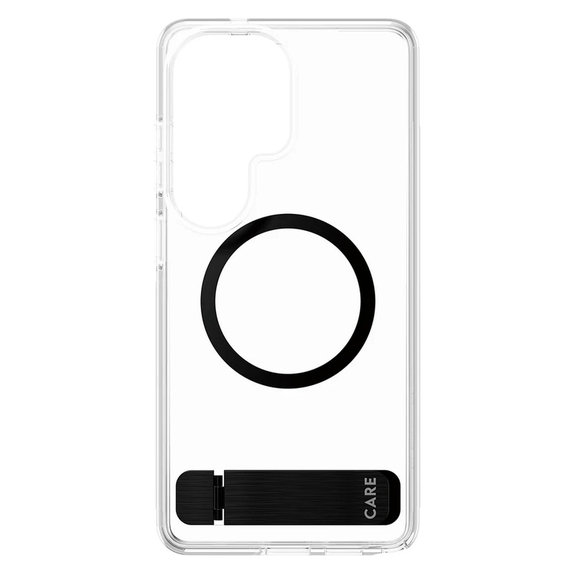 Etui Kickstand z czarnym QI do Samsung Galaxy S26 Ultra, Przezroczyste, PanzerGlass