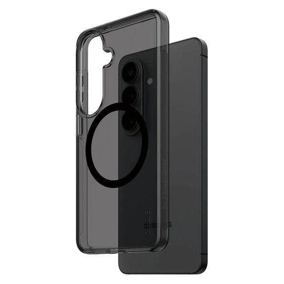 Etui Smokey z czarnym QI do Samsung Galaxy S26, Czarne, PanzerGlass