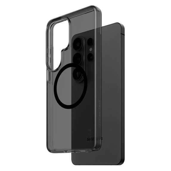 Etui Smokey z czarnym QI do Samsung Galaxy S26 Ultra, Czarne, PanzerGlass