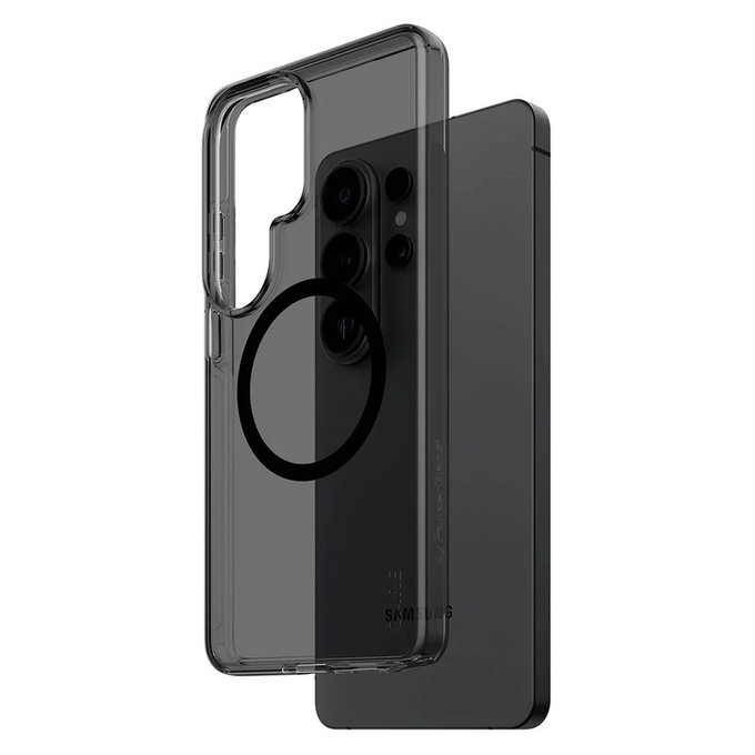 Etui Smokey z czarnym QI do Samsung Galaxy S26 Ultra, Czarne, PanzerGlass