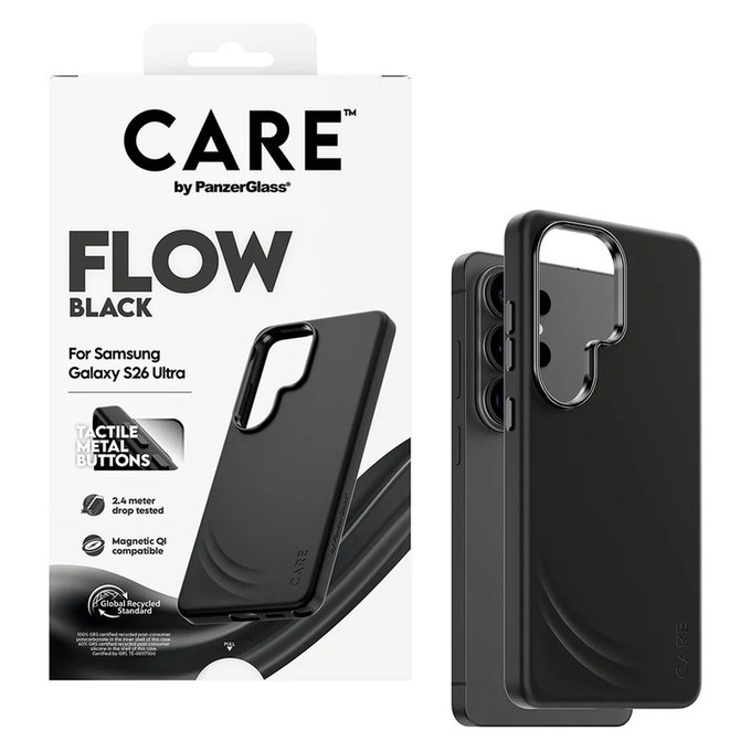 Etui FLOW z QI do Samsung Galaxy S26 Ultra, Czarne, PanzerGlass