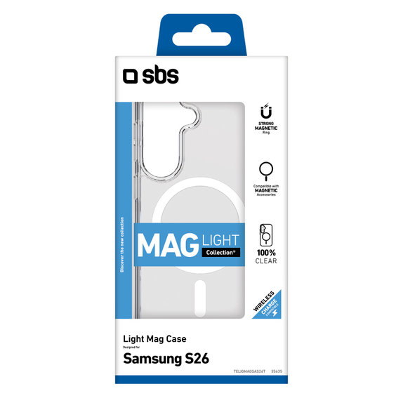 Etui do Samsung Galaxy S26, Light Mag, Przezroczysty, Transparent, SBS