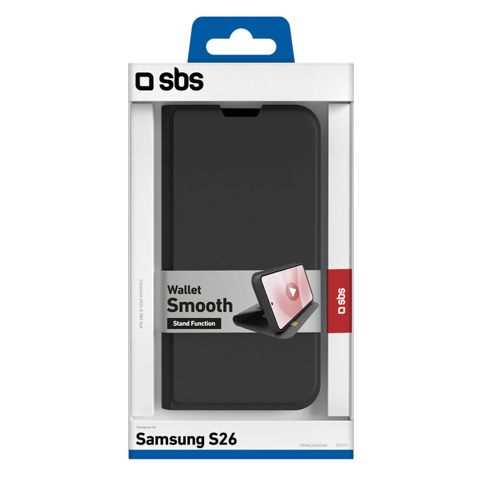 Book Wallet Smooth Etui do Samsung Galaxy S26, Czarny, Black, SBS
