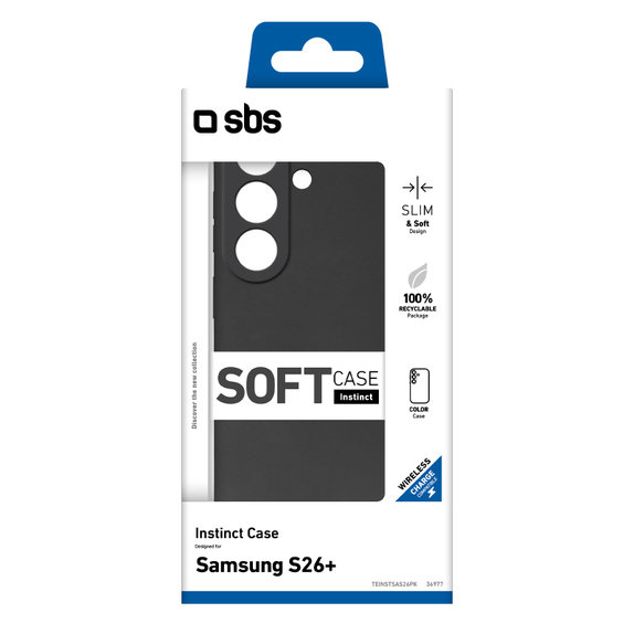 Etui do Samsung Galaxy S26+, Instinct, Czarny, Black, SBS