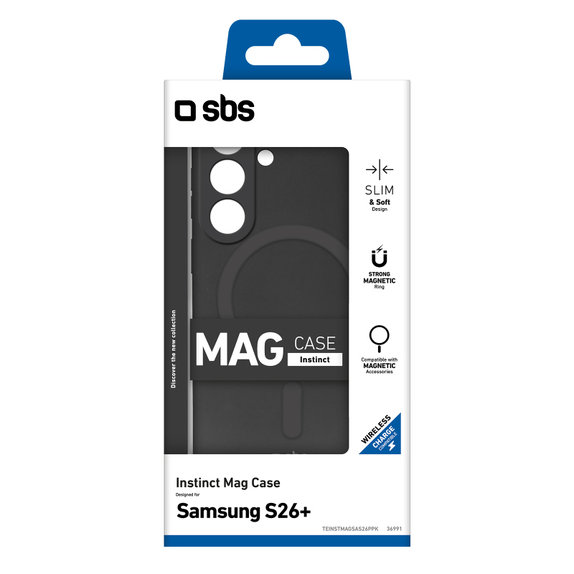 Etui do Samsung Galaxy S26+, Instinct Mag, Czarny, Black, SBS
