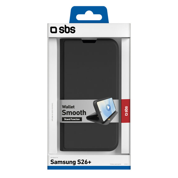 Book Wallet Smooth Etui do Samsung Galaxy S26+, Czarny, Black, SBS