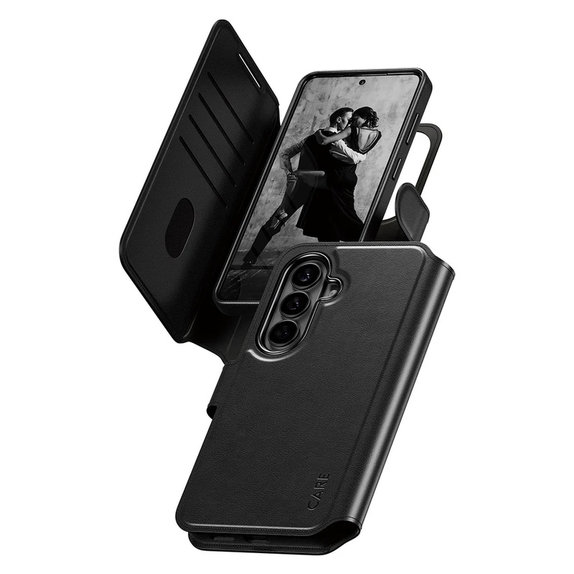 Etui Tango Wallet Two-In-One z QI do Samsung Galaxy S26, Czarne, PanzerGlass