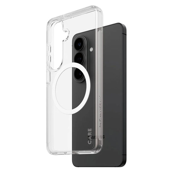 Etui Urban Explorer z białym QI do Samsung Galaxy S26, Przezroczyste, PanzerGlass