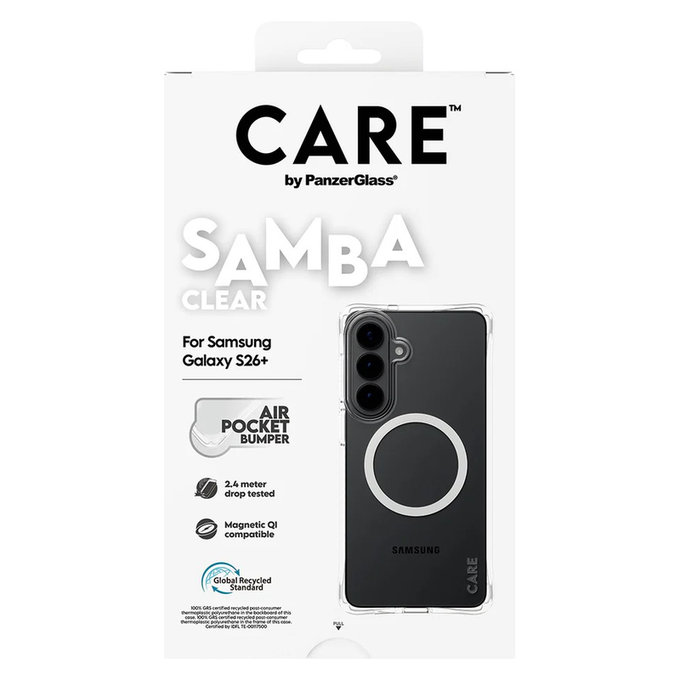 Etui Samba z białym QI do Samsung Galaxy S26+, Przezroczyste, PanzerGlass