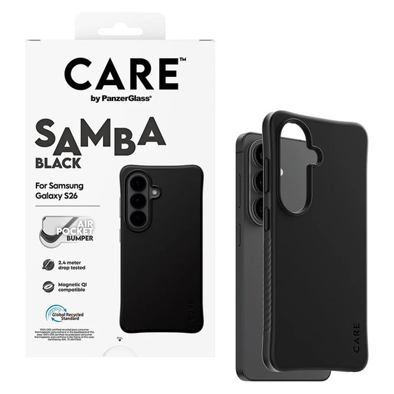 Etui Samba z QI do Samsung Galaxy S26, Czarne, PanzerGlass