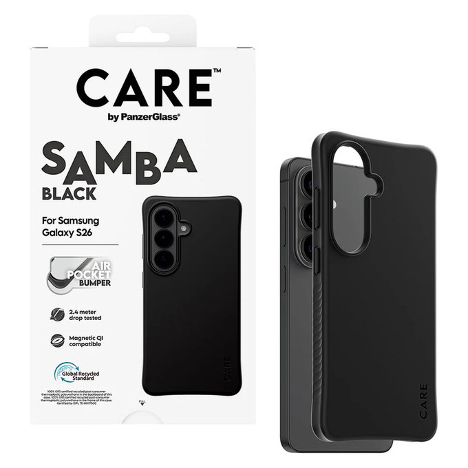 Etui Samba z QI do Samsung Galaxy S26, Czarne, PanzerGlass