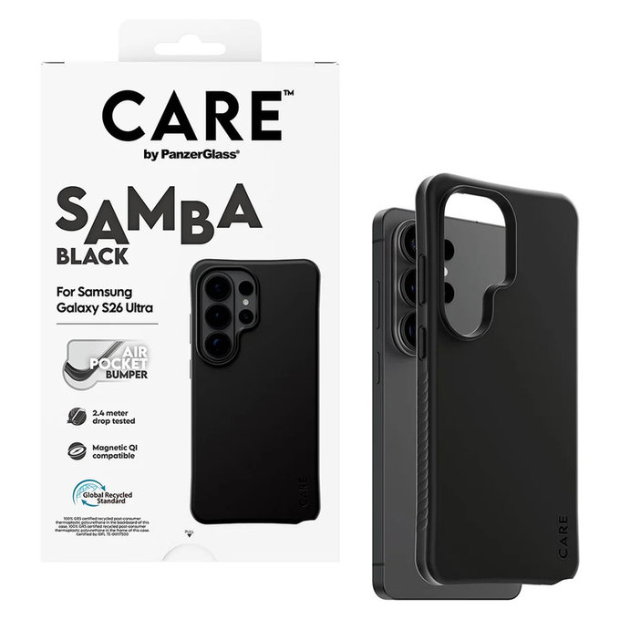 Etui Samba z QI do Samsung Galaxy S26 Ultra, Czarne, PanzerGlass
