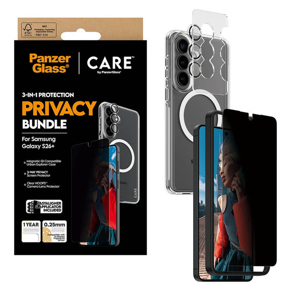 Bundle Privacy 3w1 do Samsung Galaxy S26+, PanzerGlass