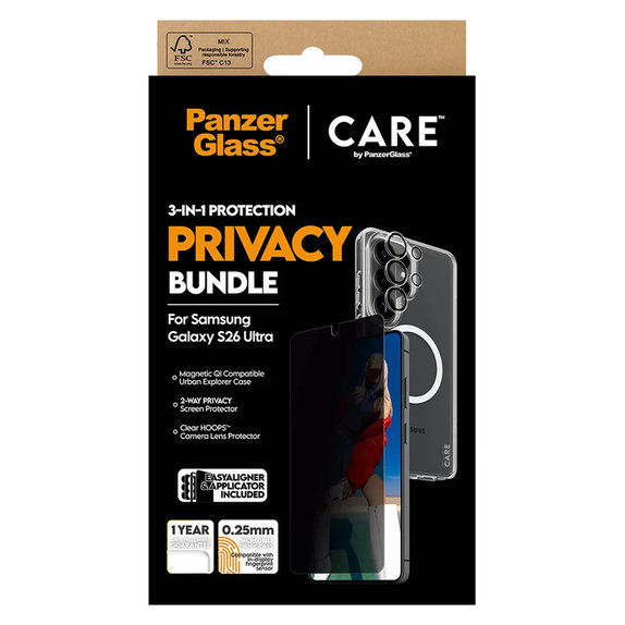 Bundle Privacy 3w1 do Samsung Galaxy S26 Ultra, PanzerGlass