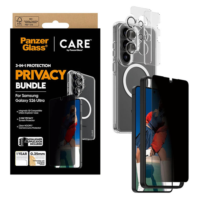 Bundle Privacy 3w1 do Samsung Galaxy S26 Ultra, PanzerGlass