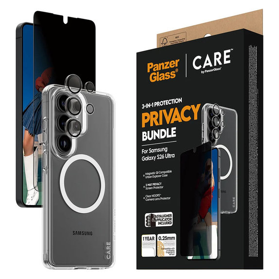 Bundle Privacy 3w1 do Samsung Galaxy S26 Ultra, PanzerGlass