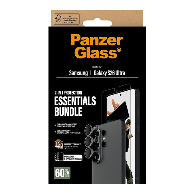 Bundle Essentials 2w1 do Samsung S26 Ultra, PanzerGlass