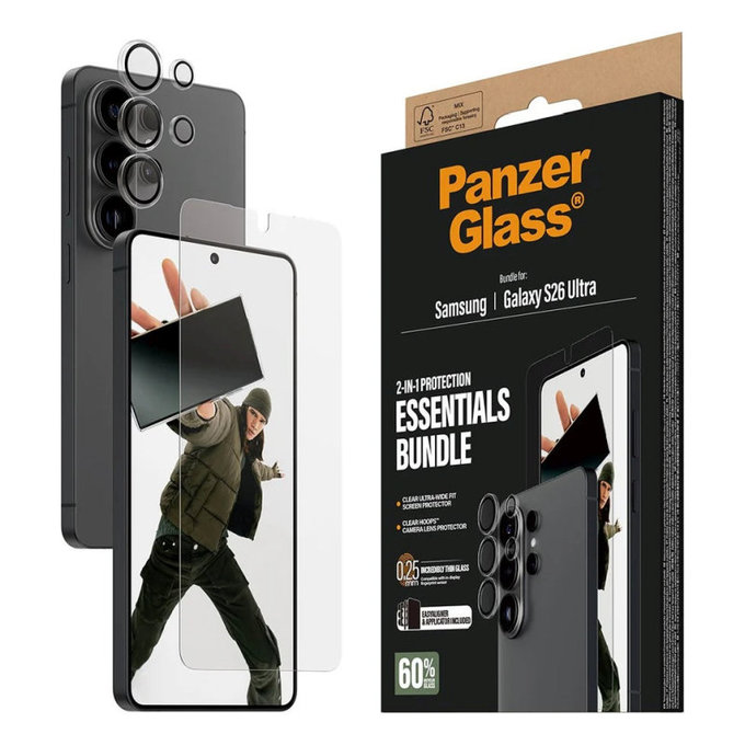 Bundle Essentials 2w1 do Samsung S26 Ultra, PanzerGlass