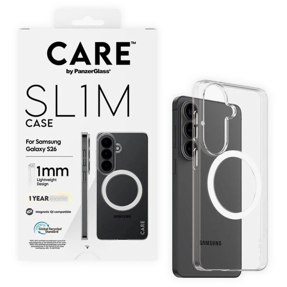 Etui SL1M do Samsung S26, Przezroczysty, CARE