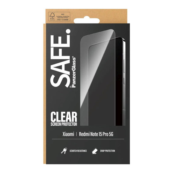 Szkło hartowane UWF do Xiaomi Redmi Note 15 Pro 5G, Czarne, SAFE