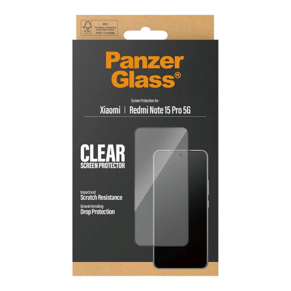 Szkło hartowane UWF do Xiaomi Redmi Note 15 Pro 5G, Czarne, PanzerGlass