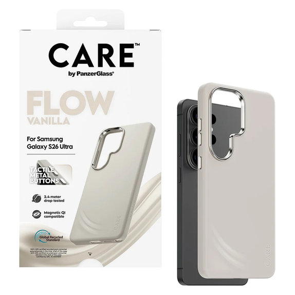 Etui FLOW z QI do Samsung Galaxy S26 Ultra, Vanilla, PanzerGlass