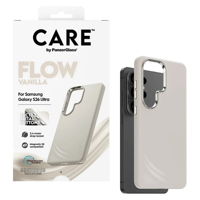Etui FLOW z QI do Samsung Galaxy S26 Ultra, Vanilla, PanzerGlass