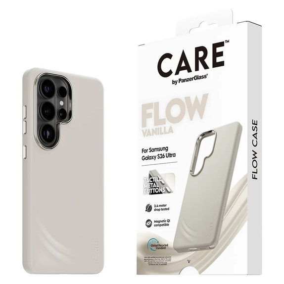 Etui FLOW z QI do Samsung Galaxy S26 Ultra, Vanilla, PanzerGlass