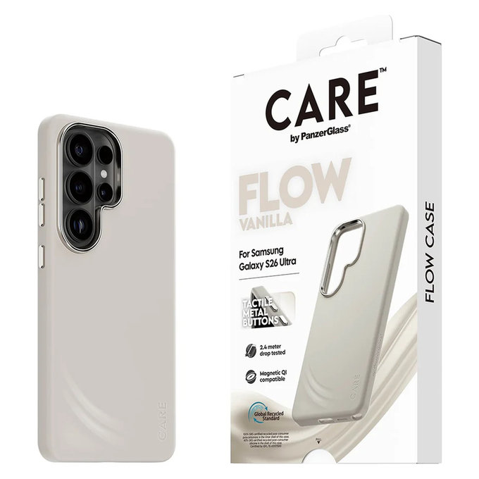 Etui FLOW z QI do Samsung Galaxy S26 Ultra, Vanilla, PanzerGlass