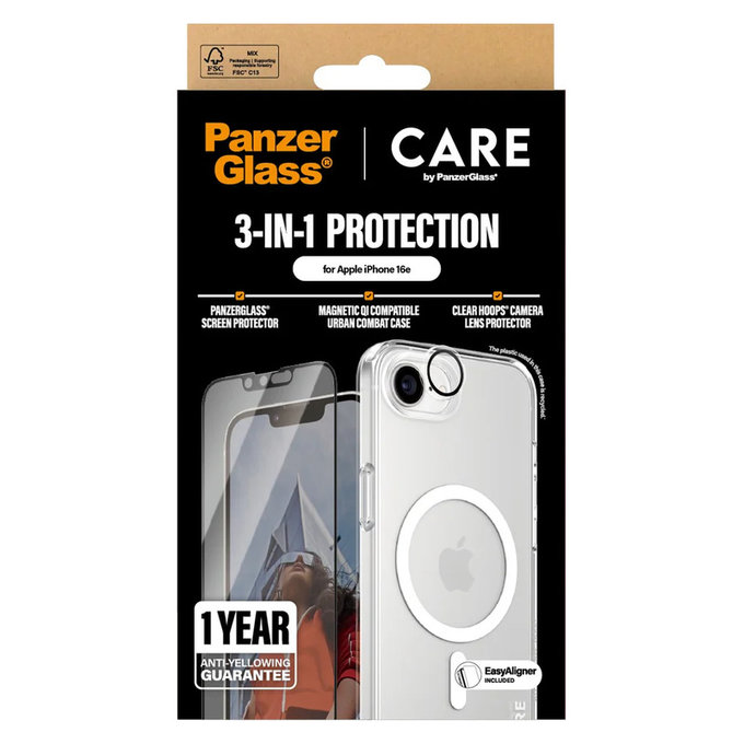 Bundle 3w1 do iPhone 17e/16e, PanzerGlass