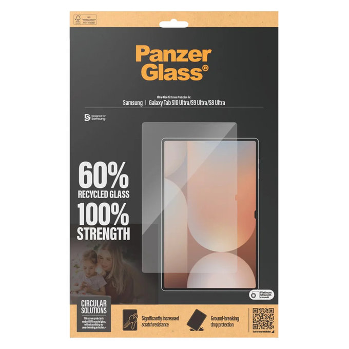 Szkło hartowane UWF do Samsung Galaxy Tab S8 Ultra/S9 Ultra/S10 Ultra, Przezroczyste, PanzerGlass