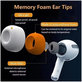 Wymienne silikonowe końcówki douszne do AirPods 3 Pro, Memory Foam, zestaw (L, M, S), Biały, White