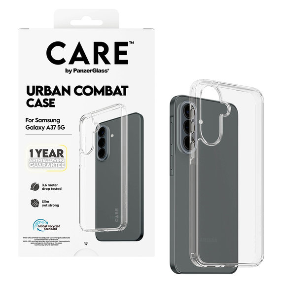 Etui Urban Combat do Samsung Galaxy A37, Przezroczyste, PanzerGlass